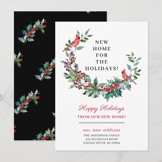 New Home for the Holidays Moving Announcement (Front/Back)