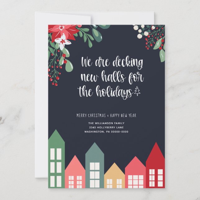 New Home For the Holidays Moving Announcement  (Front)