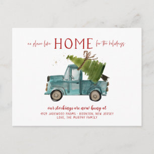 New Home For The Holidays Moving Announcement Postcard