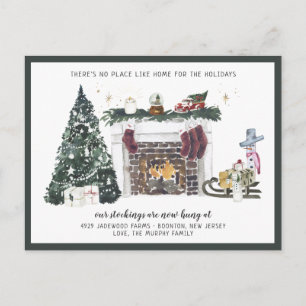 New Home For The Holidays Moving Announcement Postcard