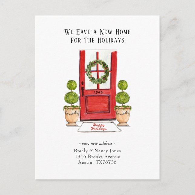 New Home for the holidays moving  Postcard (Front)