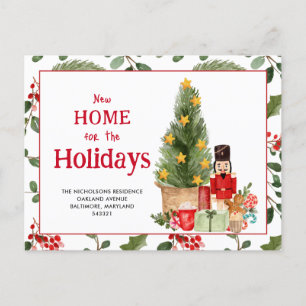 New Home for the Holidays Nutcracker Announcement Postcard