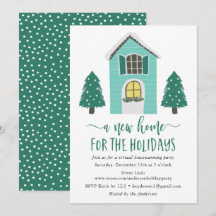 New Home For The Holidays Virtual Housewarming Invitation