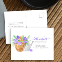New Home Garden Flower Planter Moving Announcement