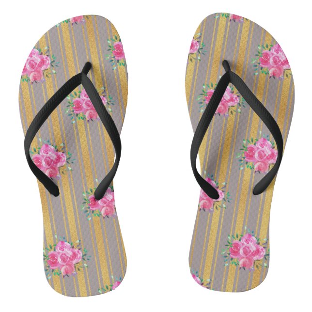 New Home Gift Floral Outlet Covers Flip Flops (Footbed)