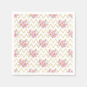 New Home Gift Purple And Green Floral Fabric Napkin