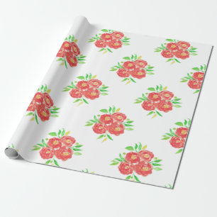 New Home Gift Purple Floral Pillow Wrapping Paper