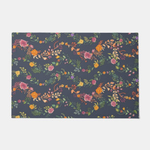 New Home Gift Simple Floral Pattern Doormat