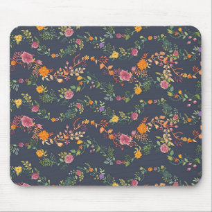 New Home Gift   Simple Floral Pattern Mouse Mat