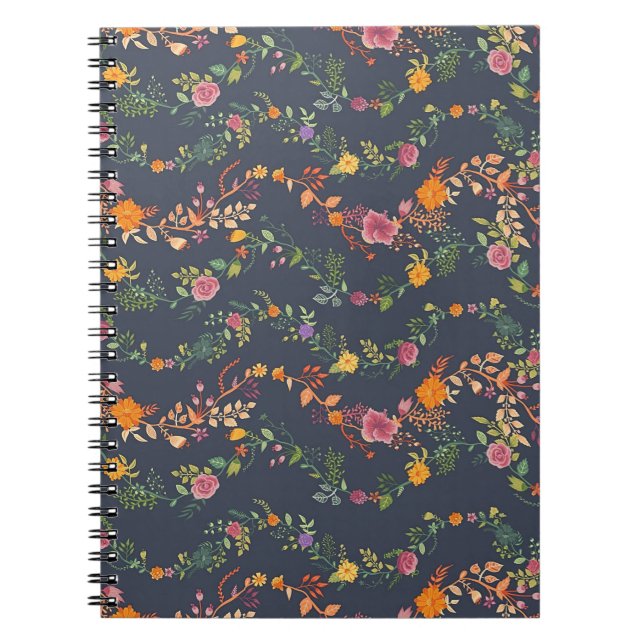 New Home Gift | Simple Floral Pattern Notebook (Front)
