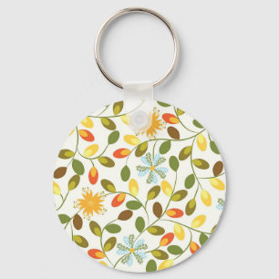 New Home Gift Vintage Floral Pattern Key Ring