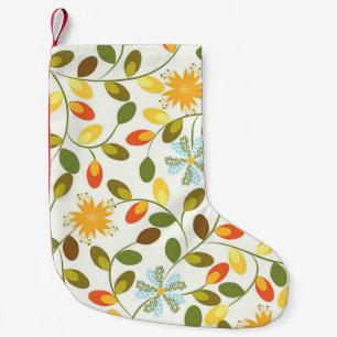 New Home Gift Vintage Floral Pattern Small Christmas Stocking
