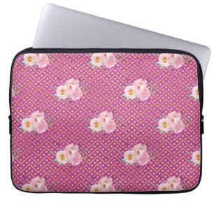New Home Gift Watercolor Floral Paper Plates Laptop Sleeve