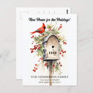 New Home Holiday Moving Announcement Postcard