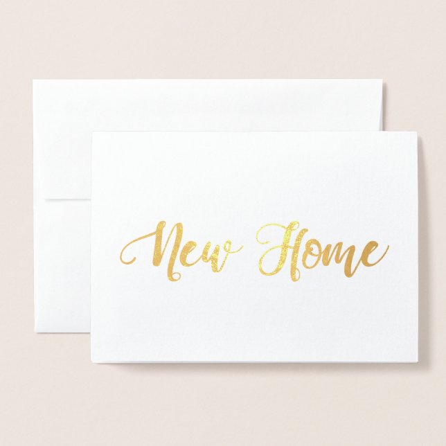 New Home Housewarming Foil Card (Front With Envelope)