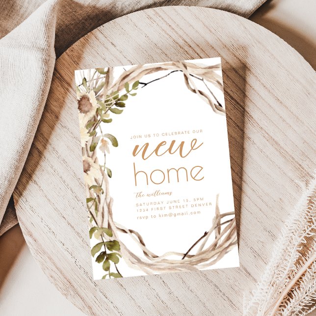 New Home Housewarming Party Invite Wildflowers (Creator Uploaded)