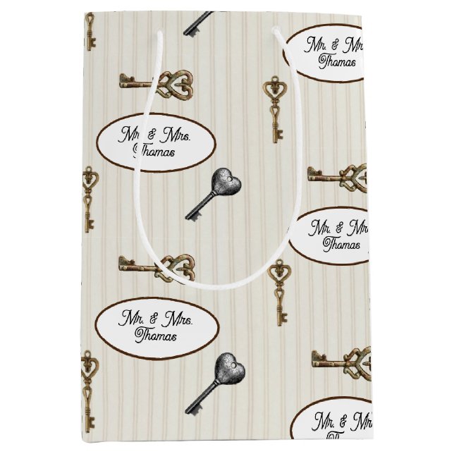 New Home Housewarming Personalised Medium Gift Bag (Front)