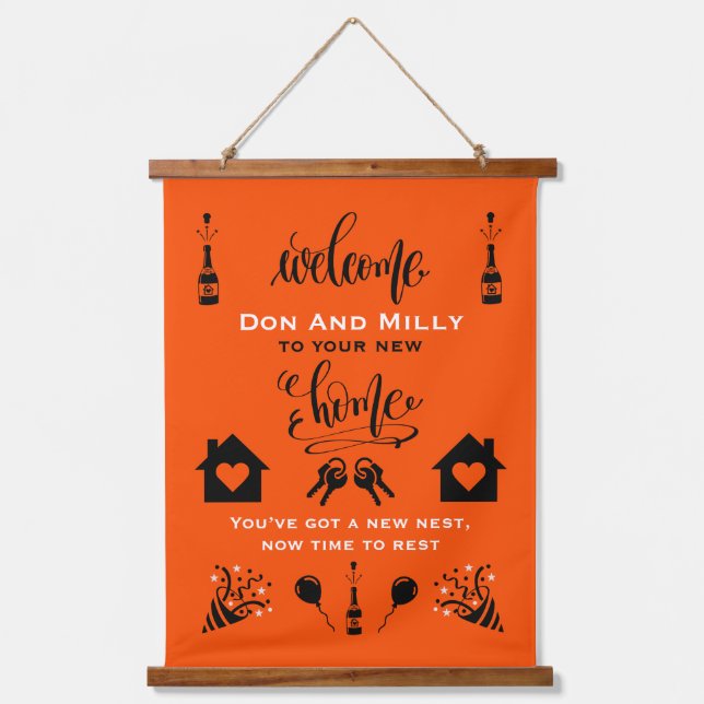 New Home Housewarming Welcome  Hanging Tapestry (Front)