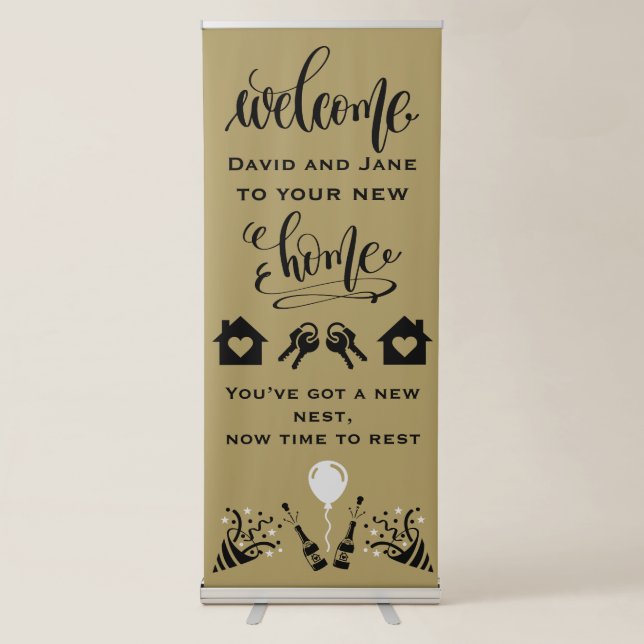 New Home Housewarming Welcome  Retractable Banner (Front)