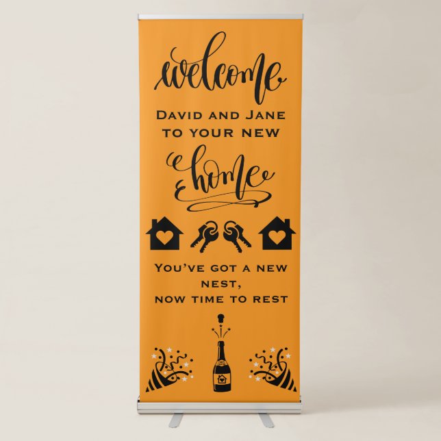 New Home Housewarming Welcome  Retractable Banner (Front)