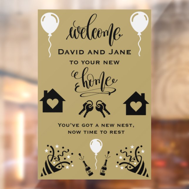 New Home Housewarming Welcome  Window Cling (Sheet 2)