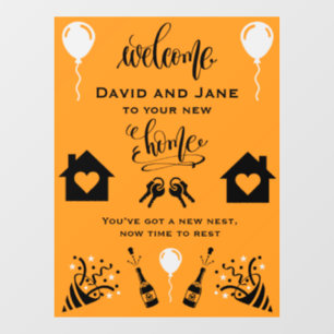 New Home Housewarming Welcome Window Cling