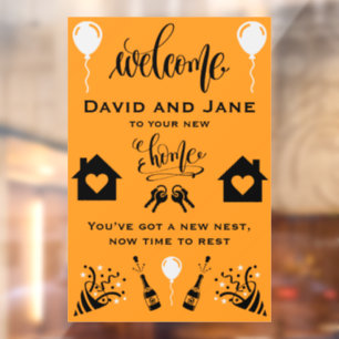 New Home Housewarming Welcome Window Cling