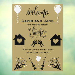 New Home Housewarming Welcome Window Cling