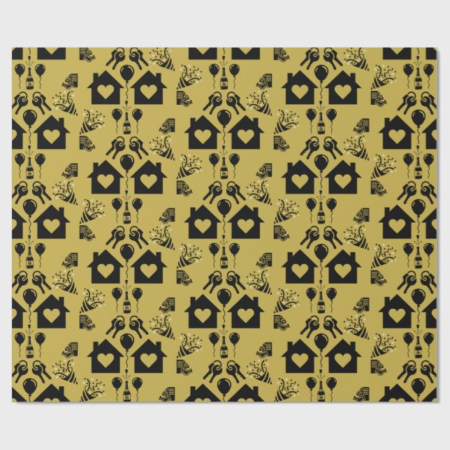 New Home Housewarming Welcome  Wrapping Paper (Flat)