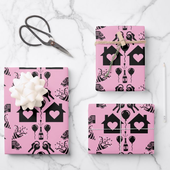 New Home Housewarming Welcome  Wrapping Paper Sheet (Front)