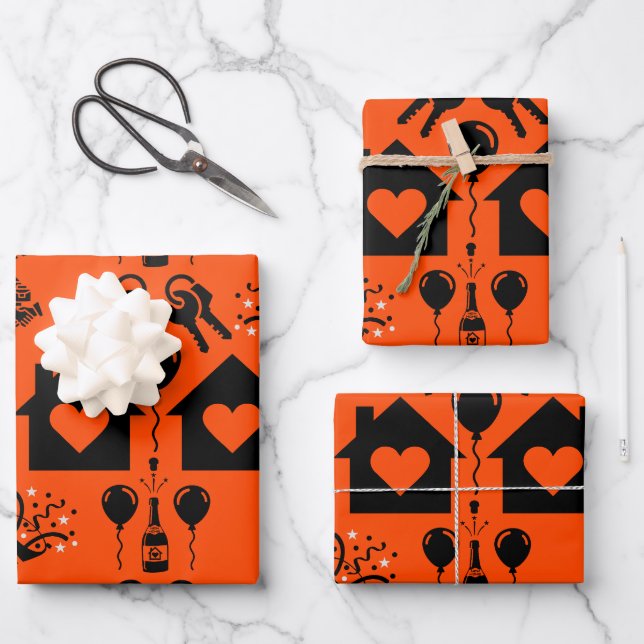 New Home Housewarming Welcome  Wrapping Paper Sheet (Front)