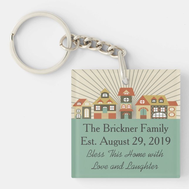 New Home Just Moved Keychain (Front)