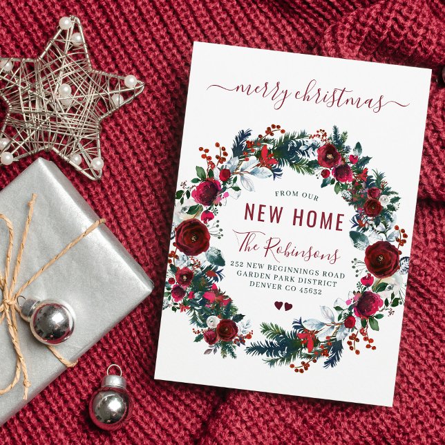 New home Merry Christmas holiday moving Announcement (Creator Uploaded)