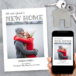New Home Minimalist Photo Moving Announcement