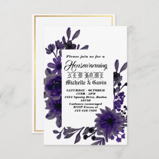New home modern autumn fall housewarming party  invitation