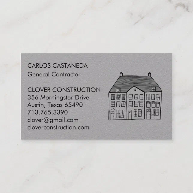 New Home Modern Construction Contractor Remodel Business Card | Zazzle
