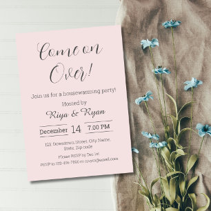 New Home Modern Elegant Blush Housewarming Party  Invitation