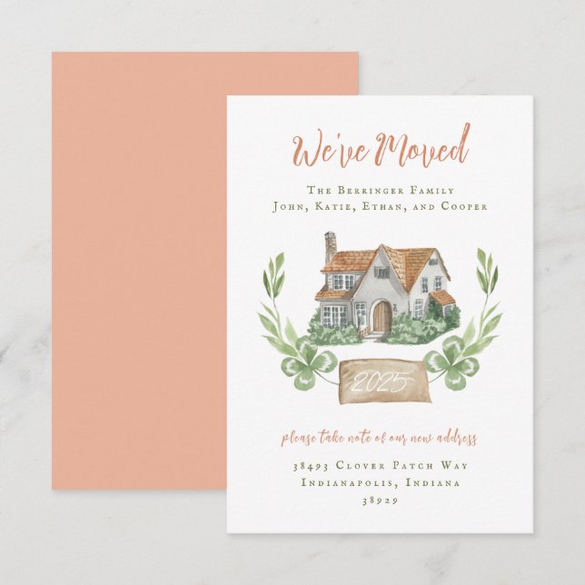 New Home Moving Announcements (Front/Back)