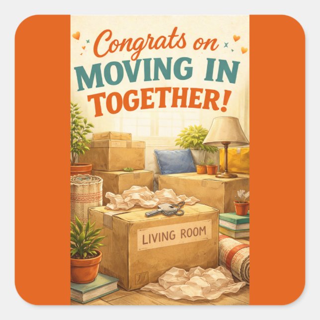 New Home/Moving In Congratulations Stickers (Front)