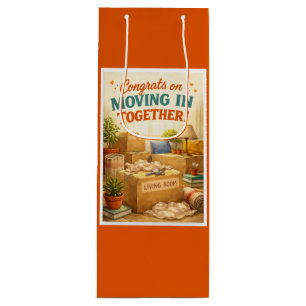 New Home/Moving In Congratulations Wine Bag