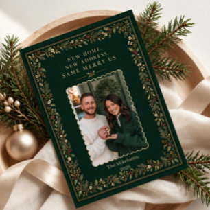New Home New Address Same Merry Us Photo Holiday Card