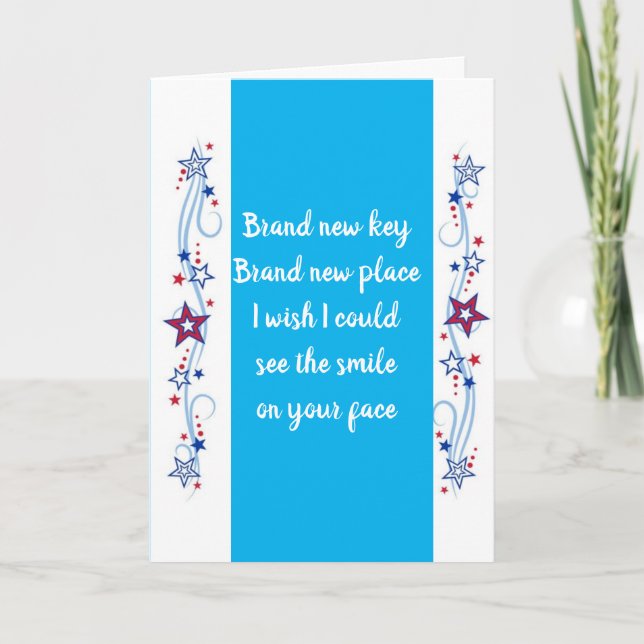 NEW HOME-NEW BEGINNING IN YOUR LIFE! CARD (Front)