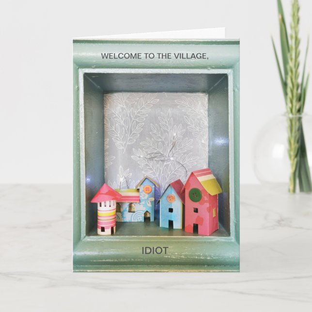 New home| New house| Paper houses| Colourful| Humo Card (Front)