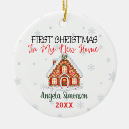 New Home Personalised Ceramic Tree Decoration