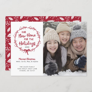 New Home Photo Christmas Moving Announcement