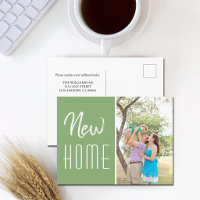 New Home Photo Sage Green Moving Announcement