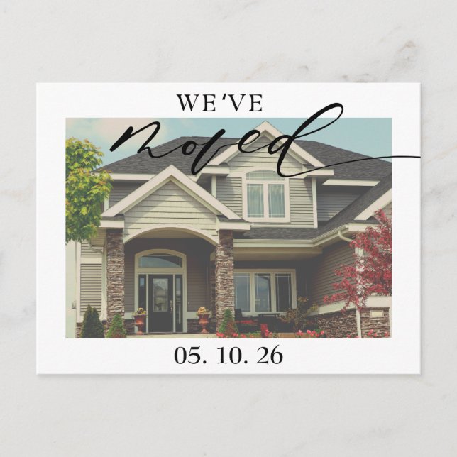  New Home Photo We Have Moved Moving Announcement Postcard (Front)