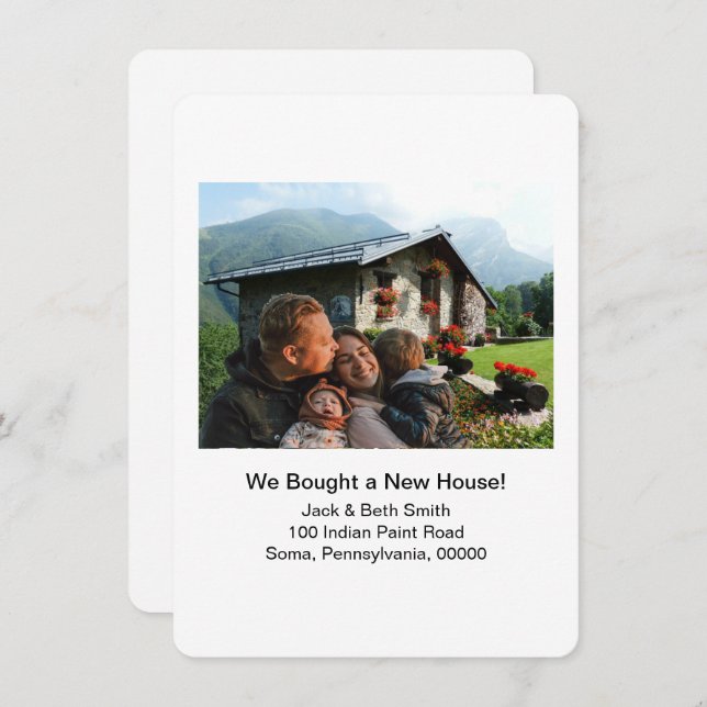 New Home Photo We've Moved Announcement  (Front/Back)