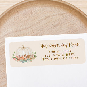 New Home Pumpkin Fall Return Address