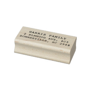 New Home Return Address Rubber Stamp